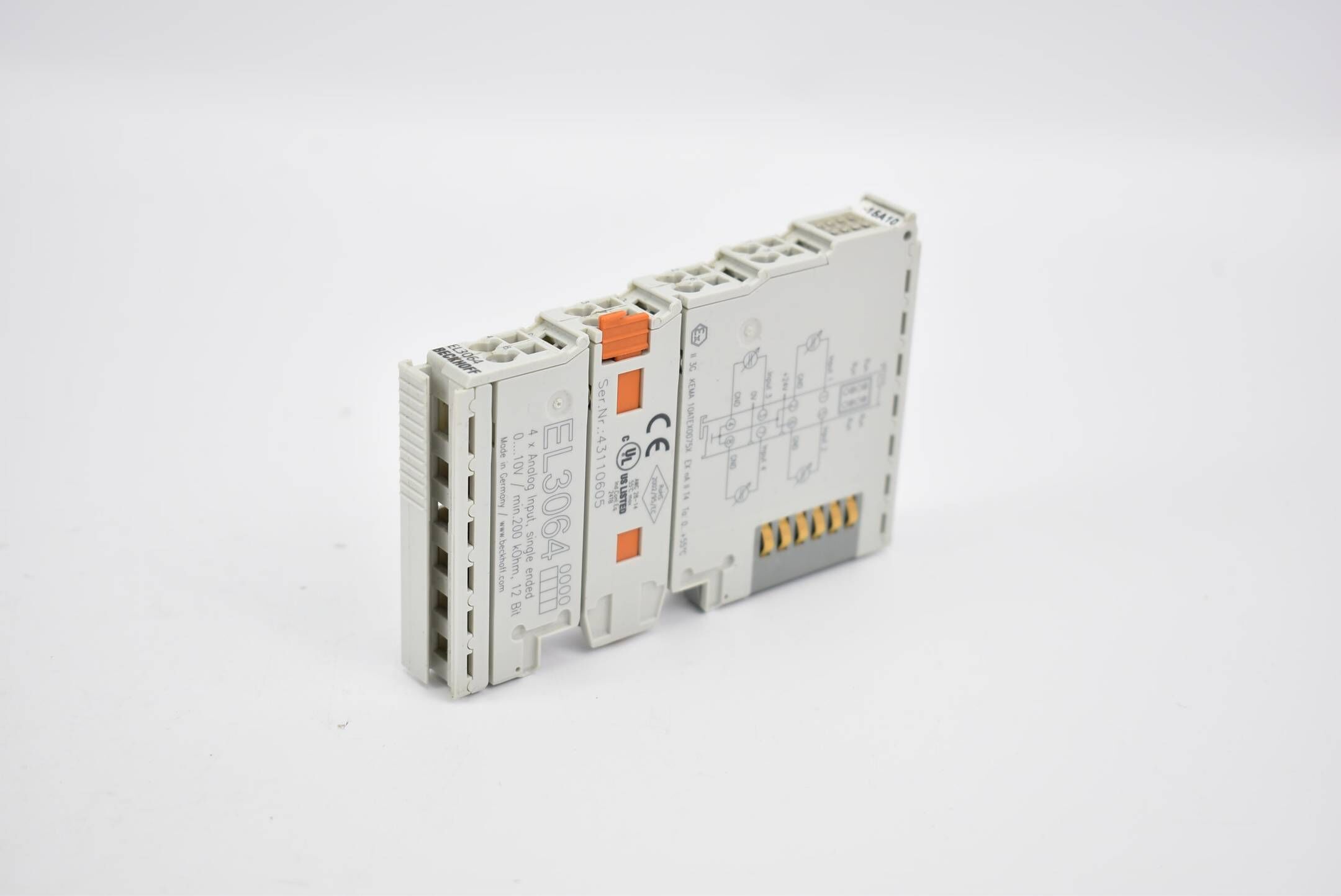 Beckhoff EtherCAT-Klemme 4-Kanal-Analog-Eingang 0-10V 12Bit EL 3064 ( EL3064 ) 