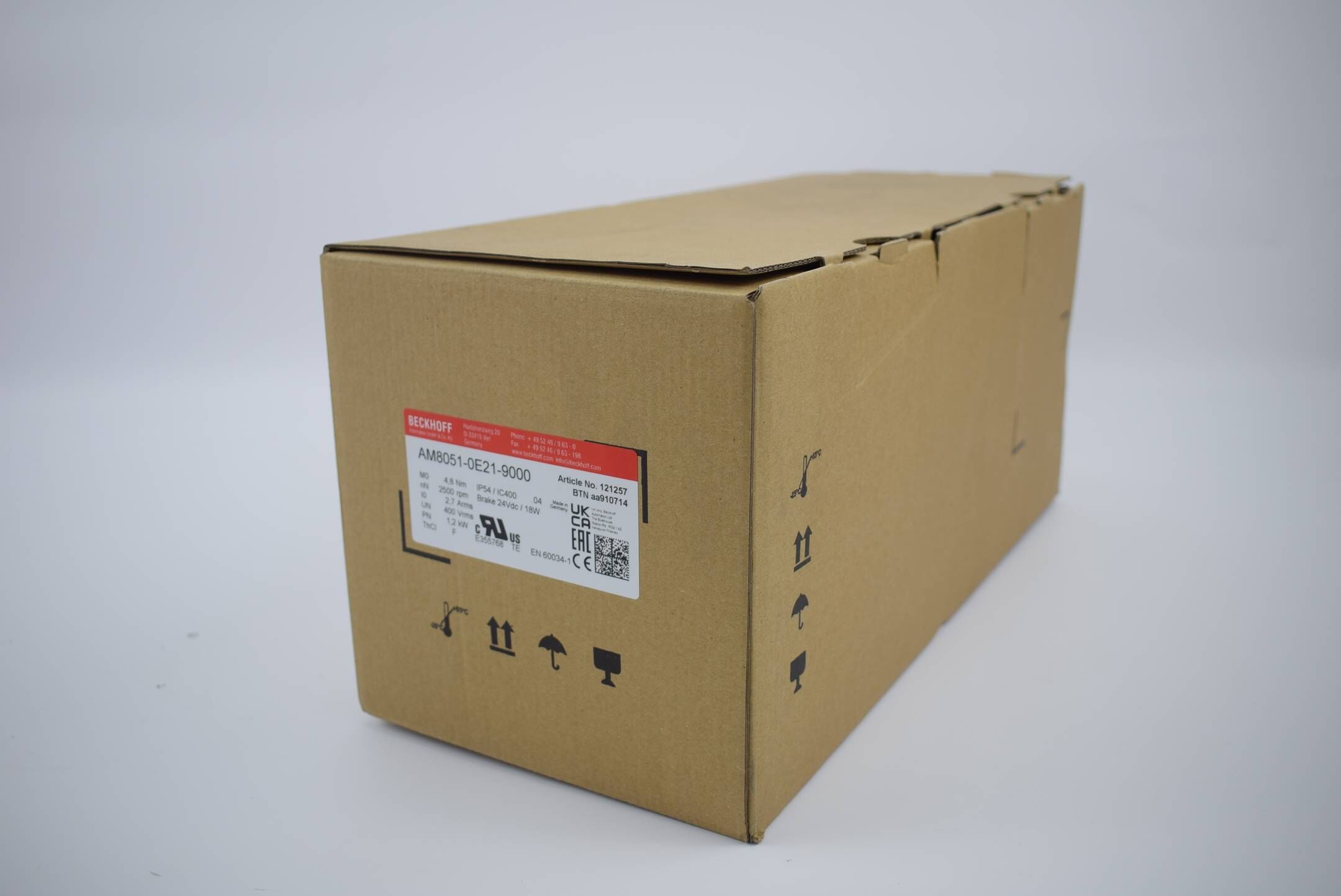 Beckhoff Servomotor AM8051-0E21-9000 ( 121257 ) 2500rpm 1,2kW