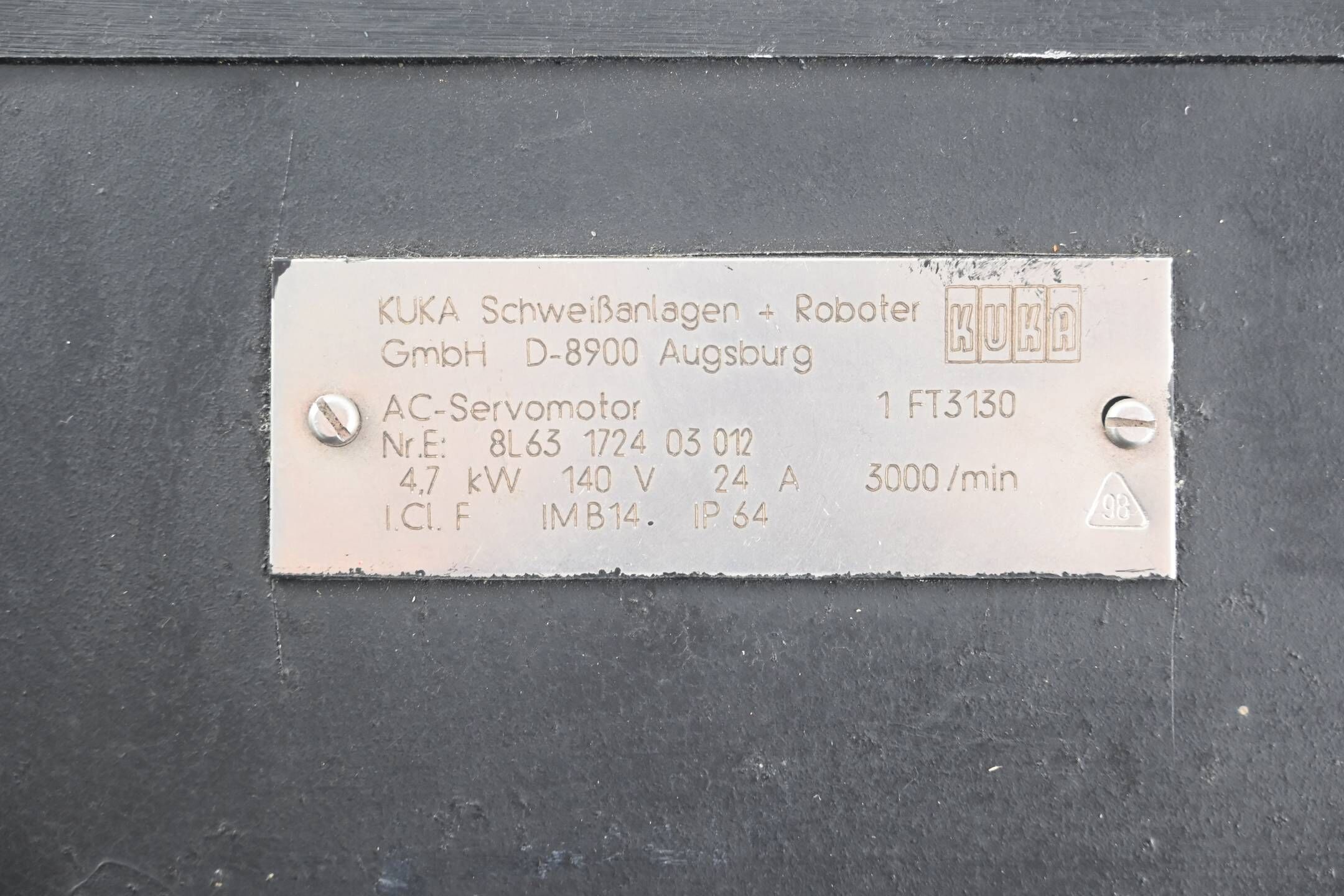 KUKA AC-Servomotor 1 FT3130 ( 1FT3130 ) 4,7kW 3000/min 