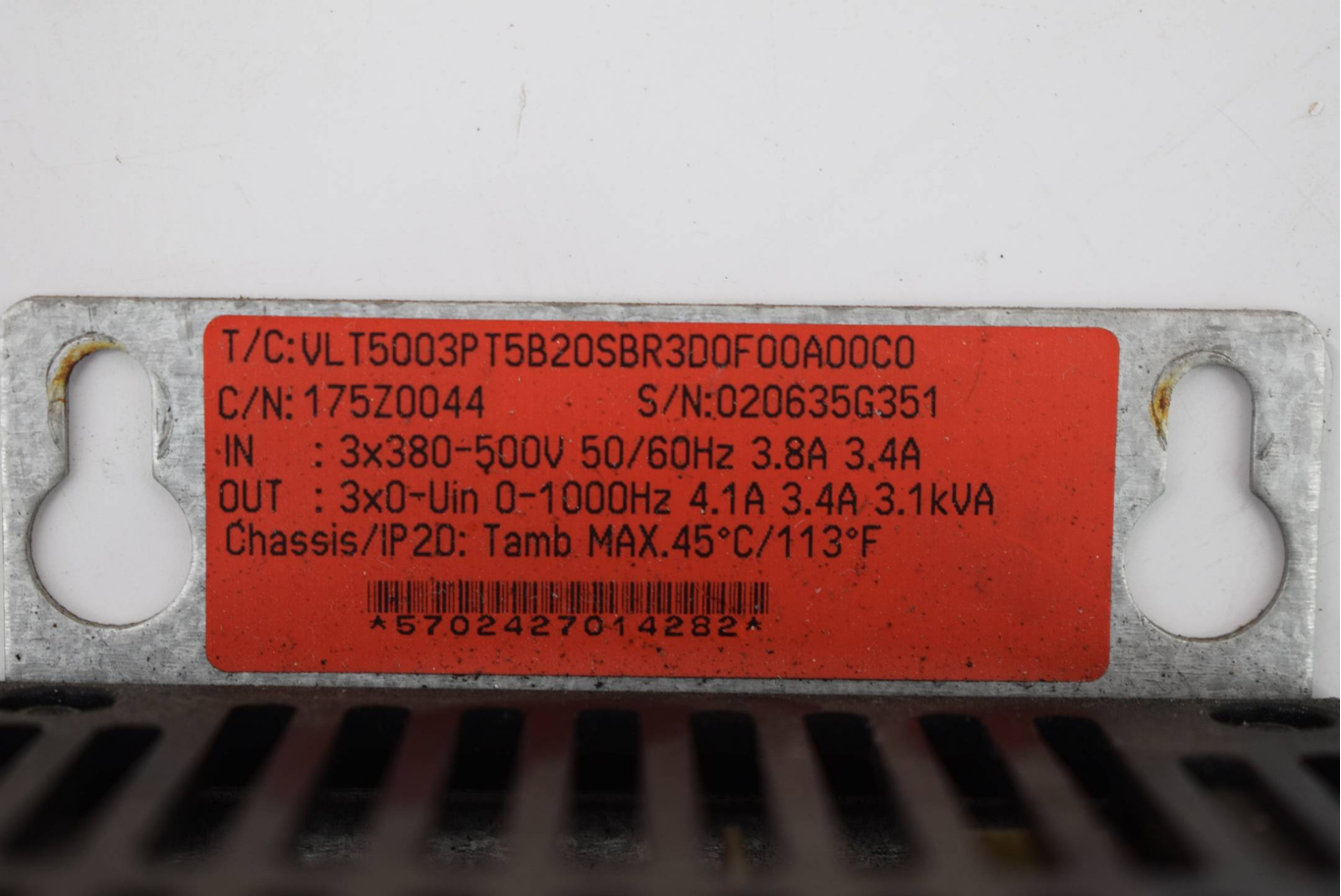 Danfoss VLT® Frequenzumrichter VLT5003PT5B20SBR3D0400A00C0 ( 175Z0044 )