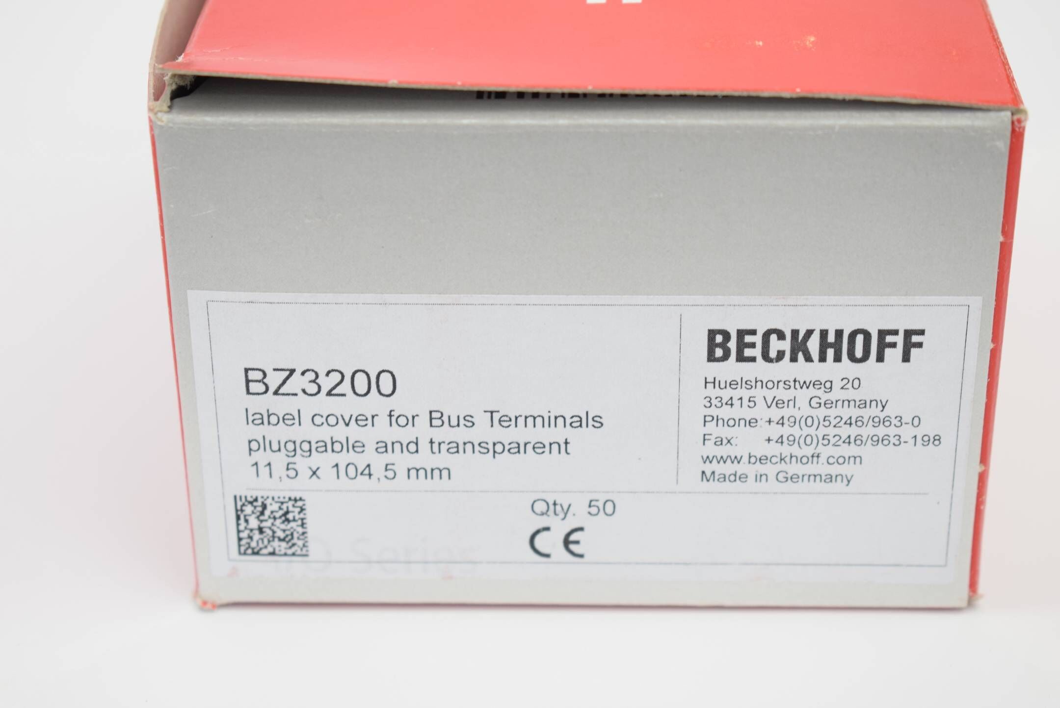 Beckhoff Etikettenabdeckung BZ3200 