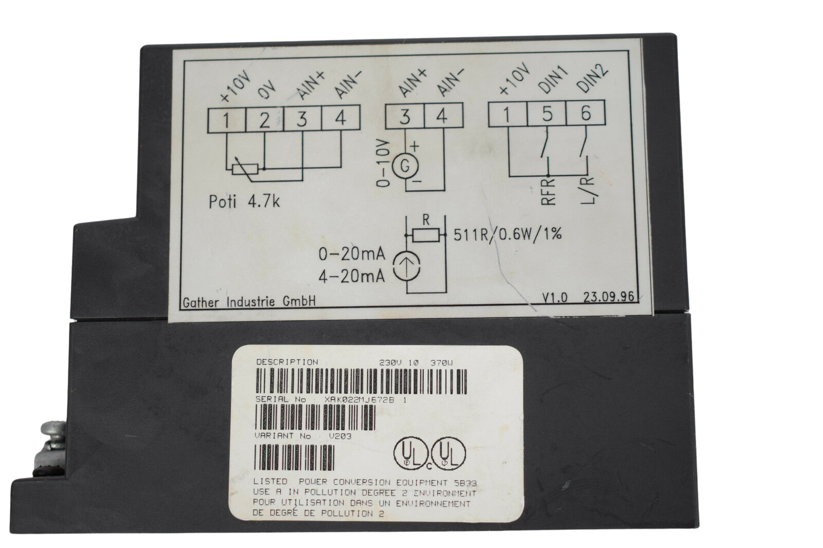 Siemens Micromaster junior D2D60-FU/MMJ37