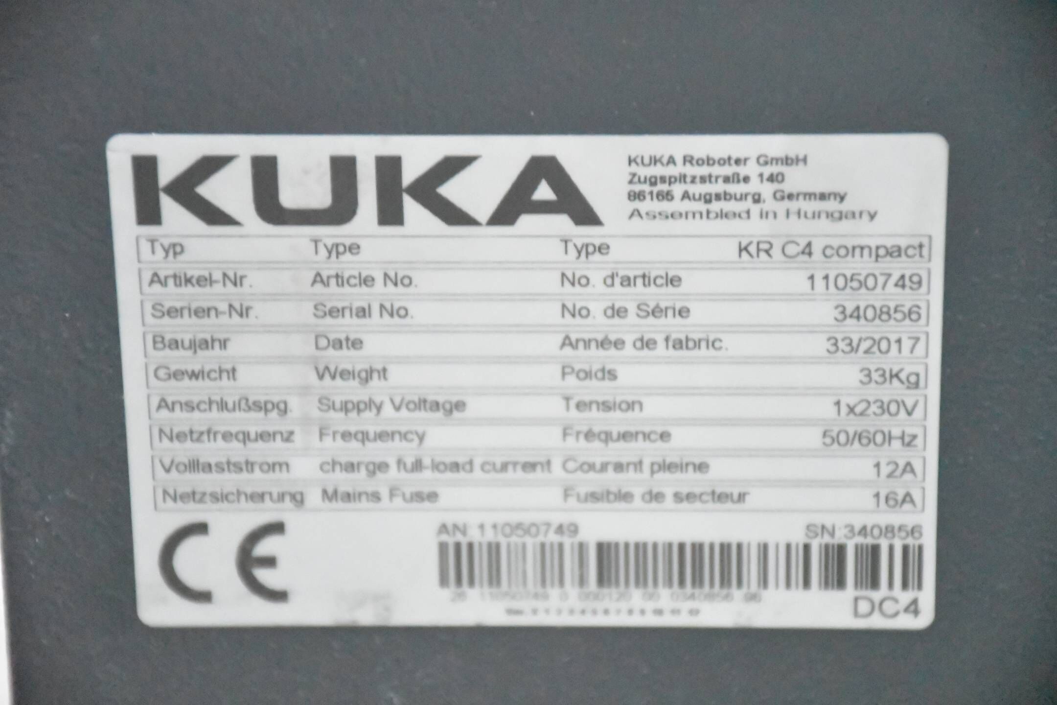 Kuka KRC4 Cybertech nano KR 10 R1420