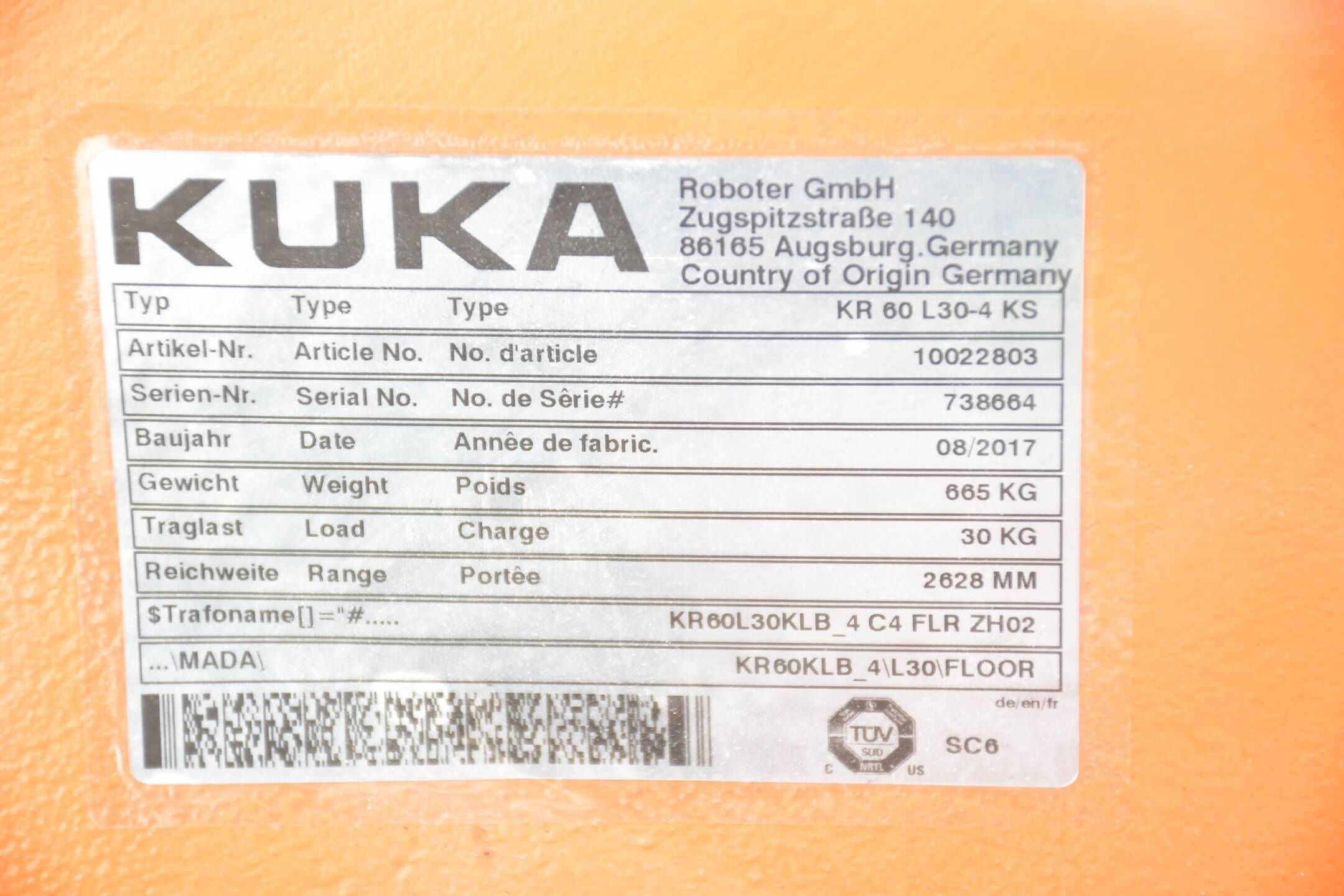 Kuka Industrieroboter KRC4 KR 60 L30-4 KS Roboter Robot