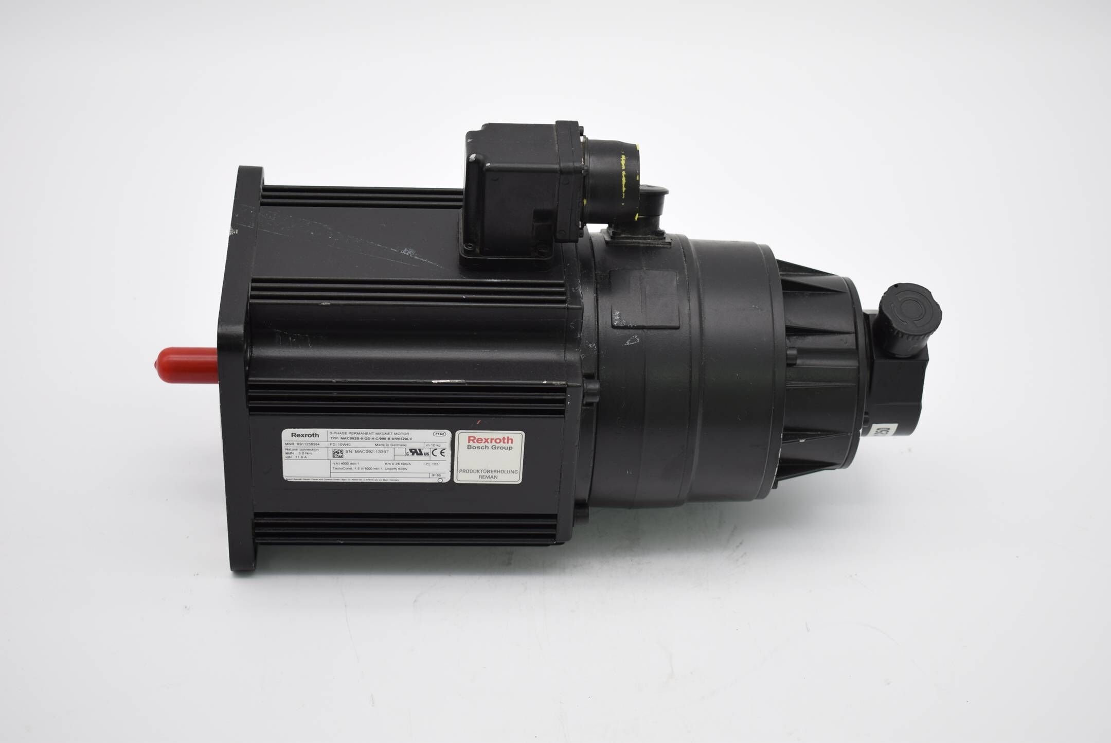 Rexroth 3-Phase Permanent Magnet Motor R911238584 MAC092B-0-QD-4-C/095-B-0/WI520LV